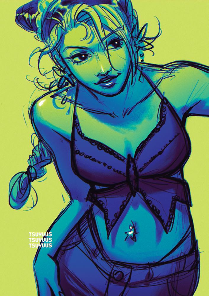 Green Jolyne Print