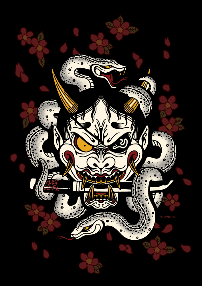 Hannya Print (Dark)