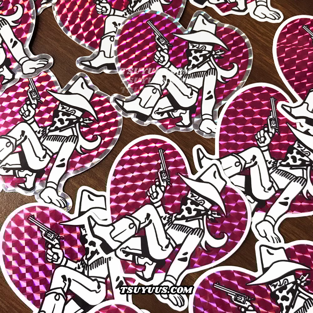 Cowgirl Prismatic Sticker