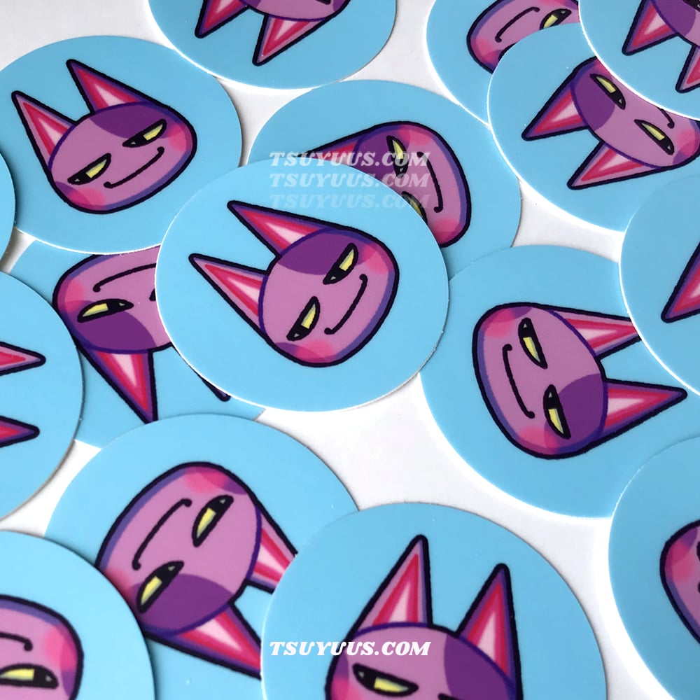 Purple Cat Sticker