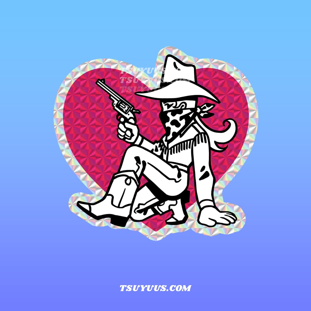 Cowgirl Prismatic Sticker