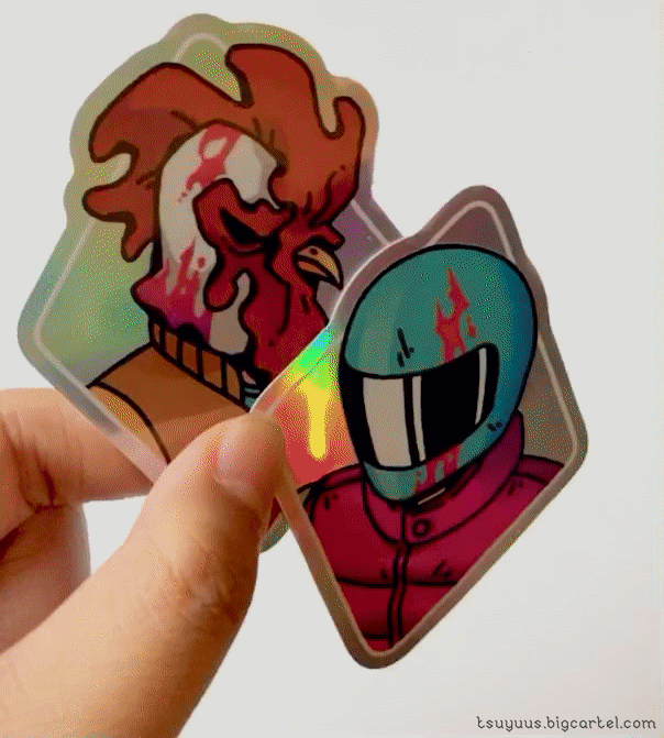 Hotline Miami Holo Stickers