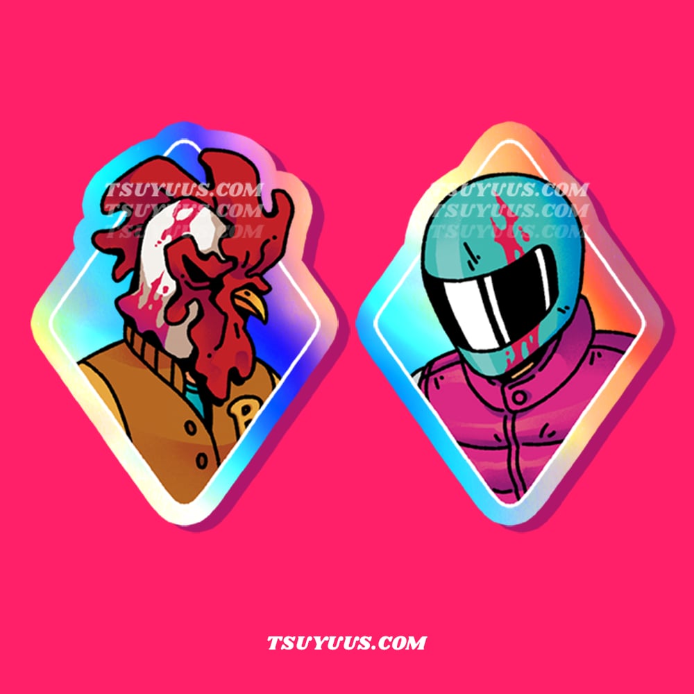 Hotline Miami Holo Stickers