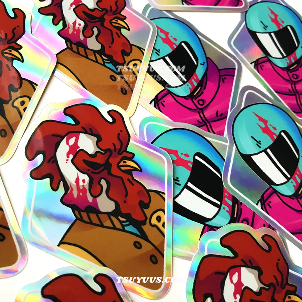 Hotline Miami Holo Stickers