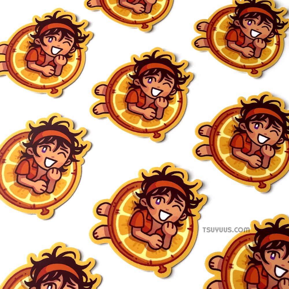 Orange Pool Party Sticker