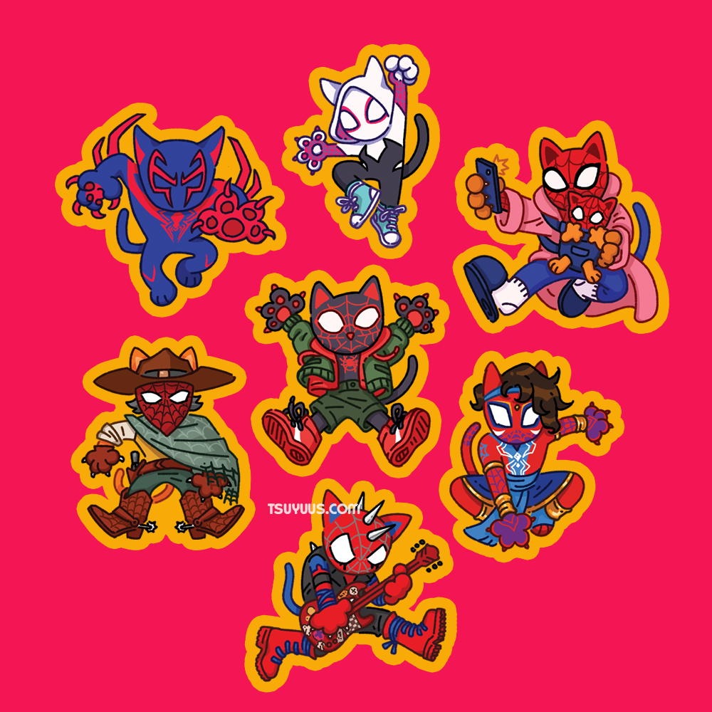 Spider-Cat Stickers