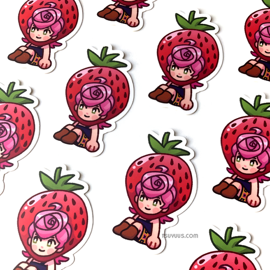 Trish Strawberry Hat Sticker